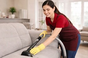 Sofa and carpet cleaning service in Dubai by Helen Maid professional cleaner