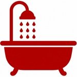 Bathroom cleaning service icon in Ajman