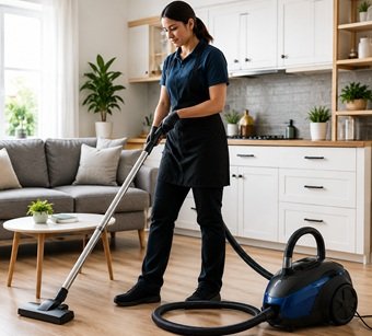 Professional home vacuum cleaning service in Ajman by Helen Maid Cleaning Services